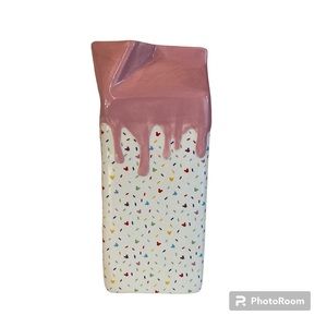 Disney Mickey Sprinkle Milk Carton Ceramic Vase